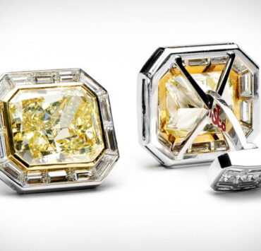 Jacob Co. Canary Diamond cufflinks 2 Most Expensive Getup For Men